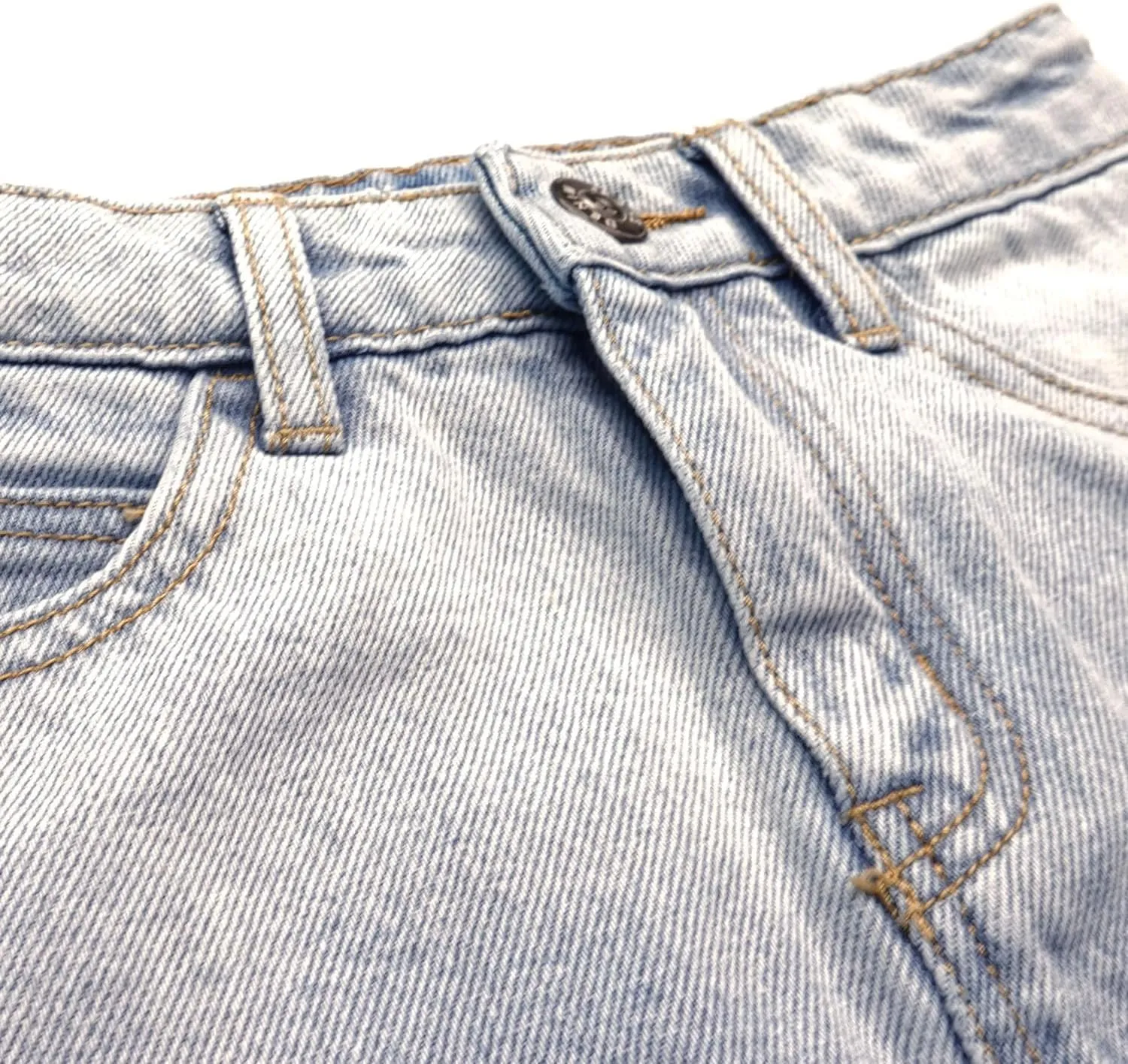 KIDSCOOL SPACE Baby & Little Girls Summer Denim Skirt,Raw Edge Fashion Jeans Short Dress
