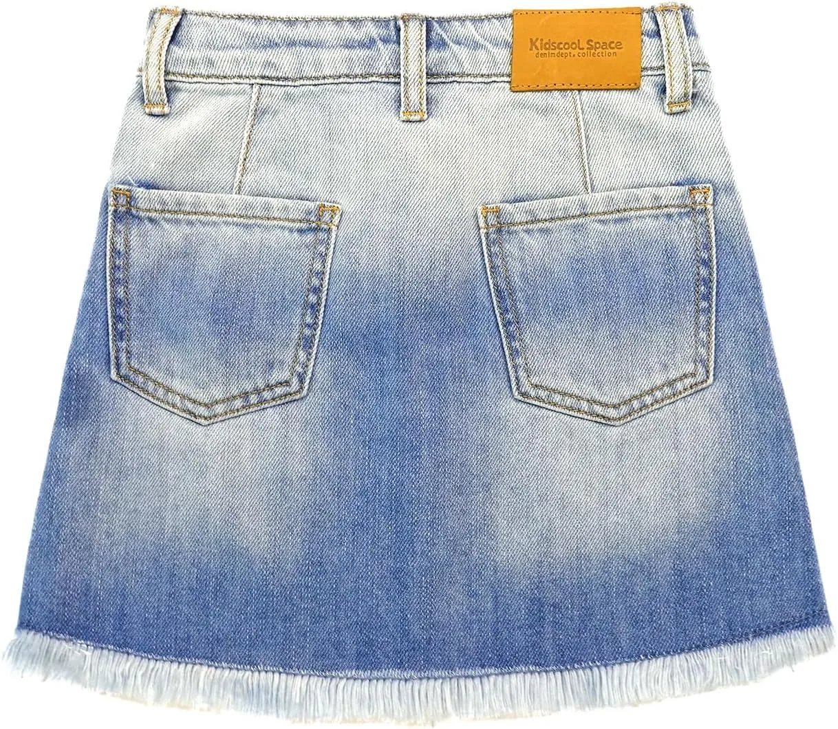 KIDSCOOL SPACE Baby & Little Girls Summer Denim Skirt,Raw Edge Fashion Jeans Short Dress