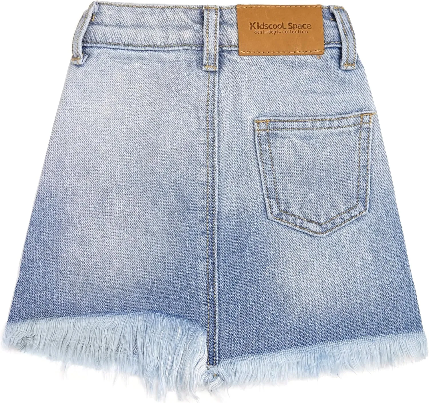 KIDSCOOL SPACE Baby & Little Girls Summer Denim Skirt,Raw Edge Fashion Jeans Short Dress