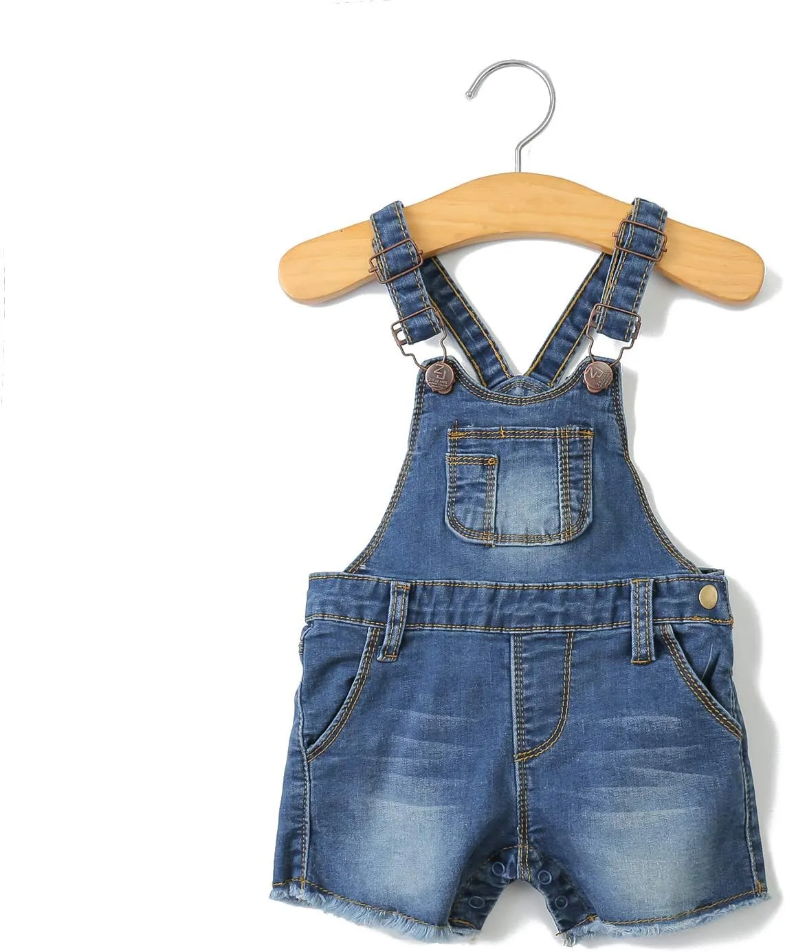 KIDSCOOL SPACE Baby Boy Girl Jean Shorts,Toddler Denim Cute Summer Shortalls