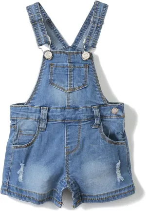 KIDSCOOL SPACE Baby Boy Girl Jean Shorts,Toddler Denim Cute Summer Shortalls