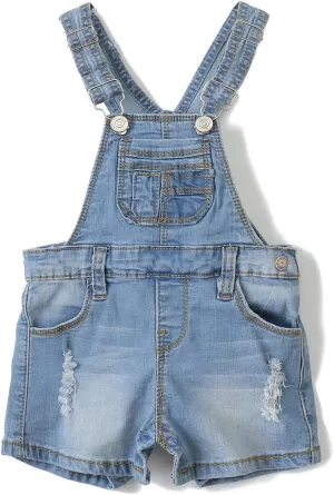 KIDSCOOL SPACE Baby Boy Girl Jean Shorts,Toddler Denim Cute Summer Shortalls