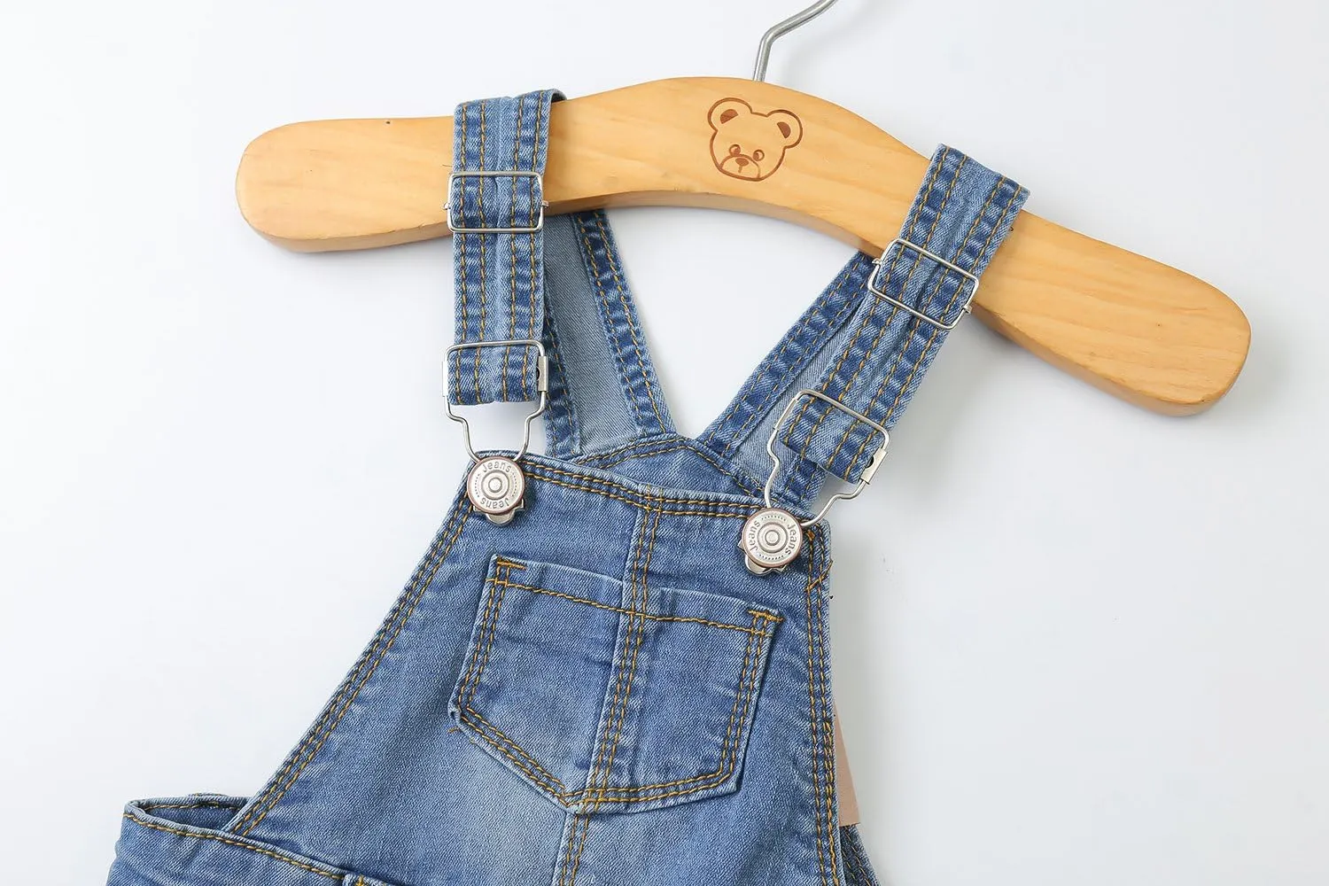 KIDSCOOL SPACE Baby Boy Girl Jean Shorts,Toddler Denim Cute Summer Shortalls