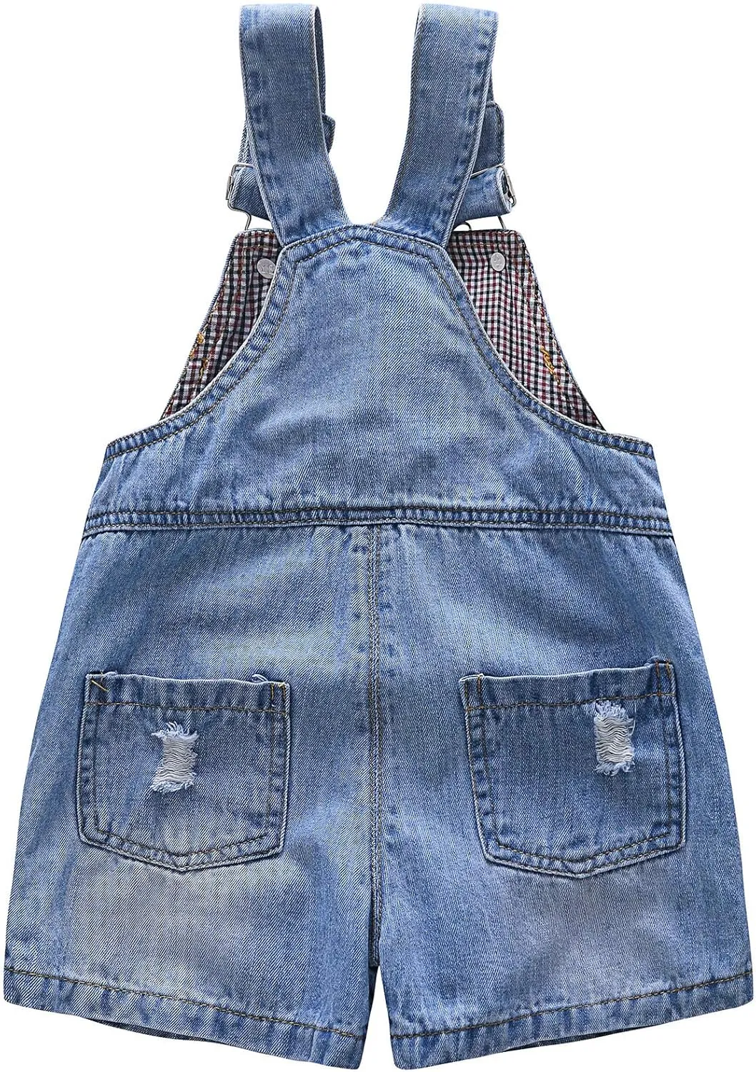 KIDSCOOL SPACE Baby Girl Boy Jean Overalls,Toddler Summer Denim Shortall