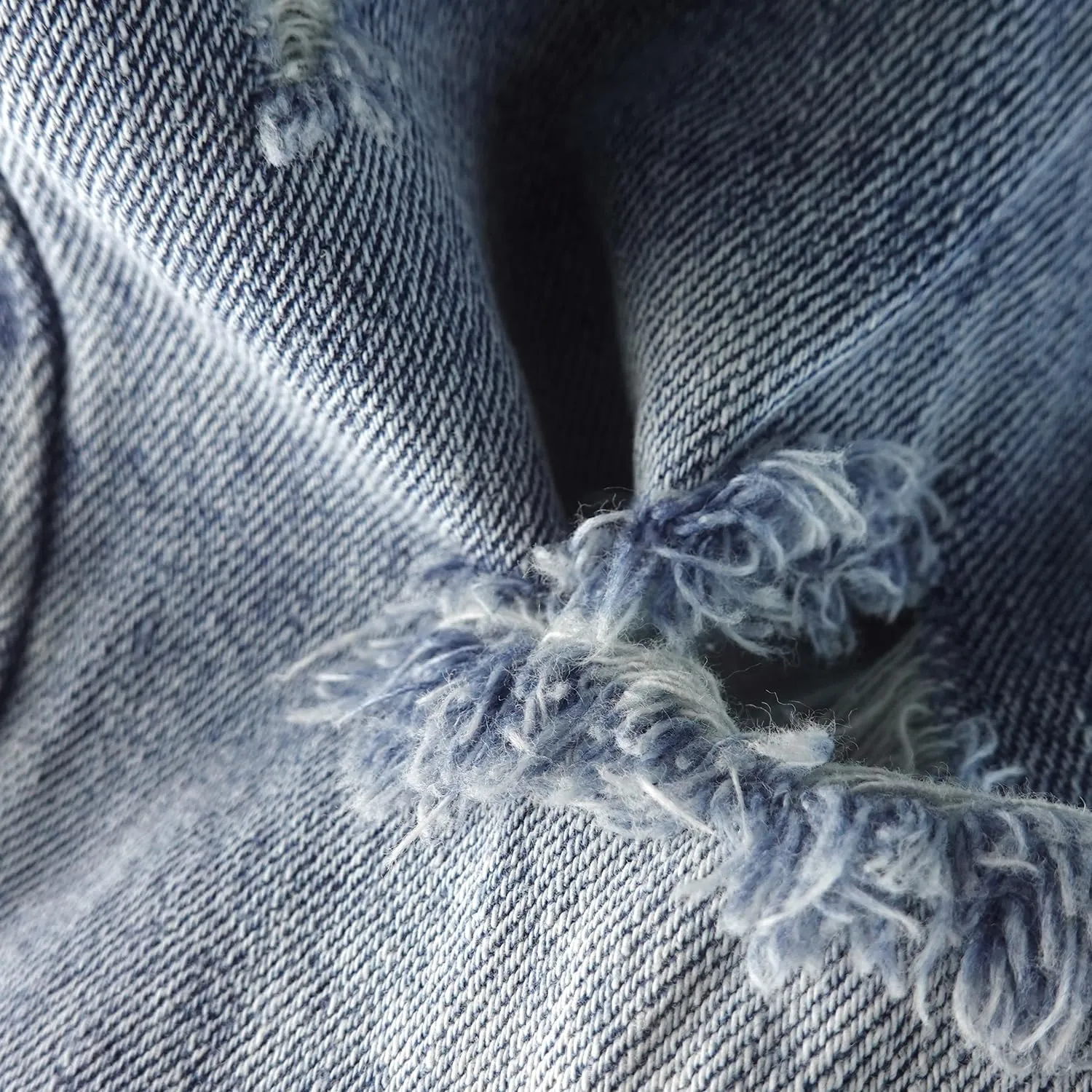 KIDSCOOL SPACE Baby Little Big Boys Denim Shorts,Elastic Waistband Inside Ripped Holes Jeans Summer Wear