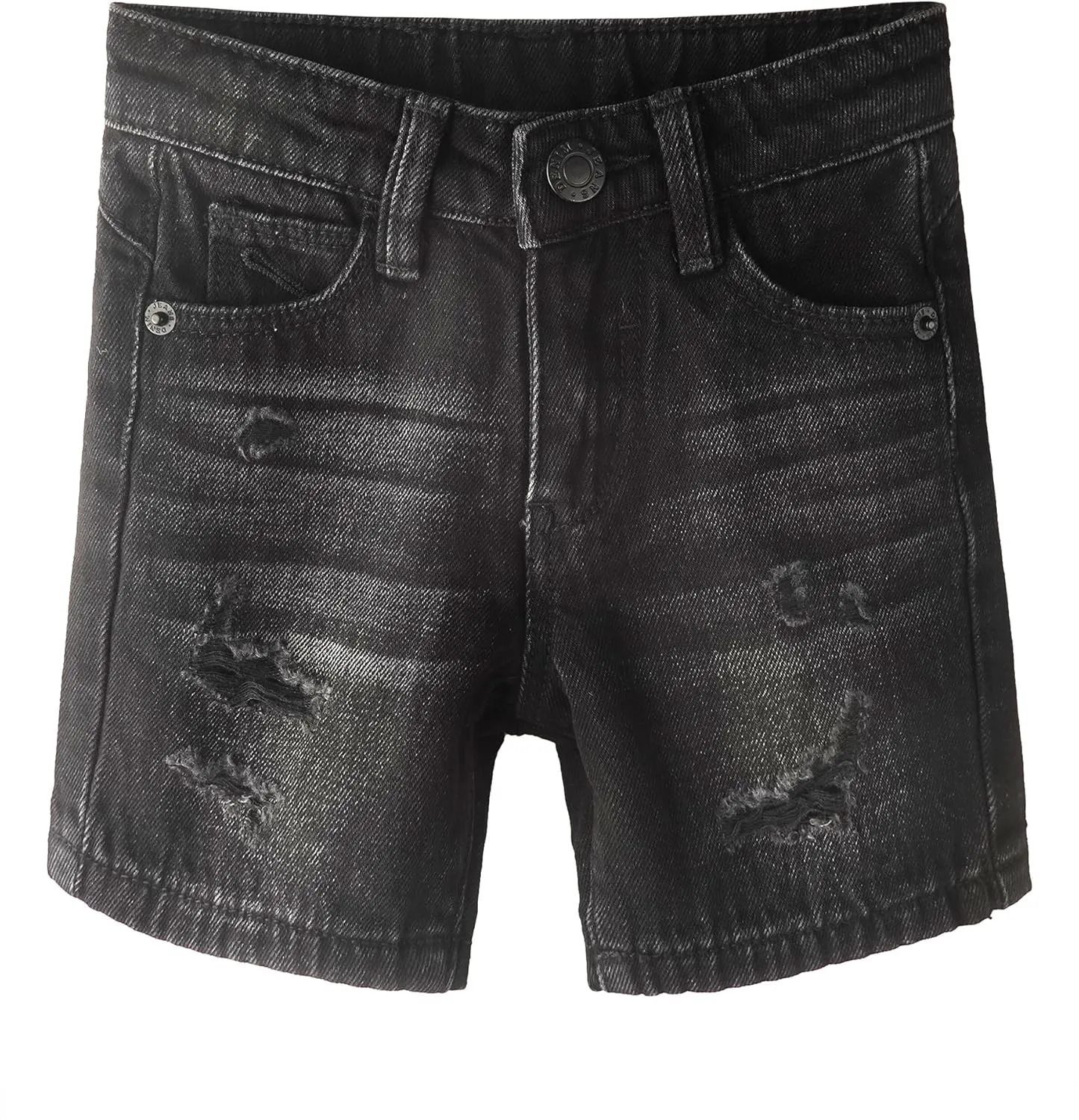 KIDSCOOL SPACE Baby Little Big Boys Denim Shorts,Elastic Waistband Inside Ripped Holes Jeans Summer Wear