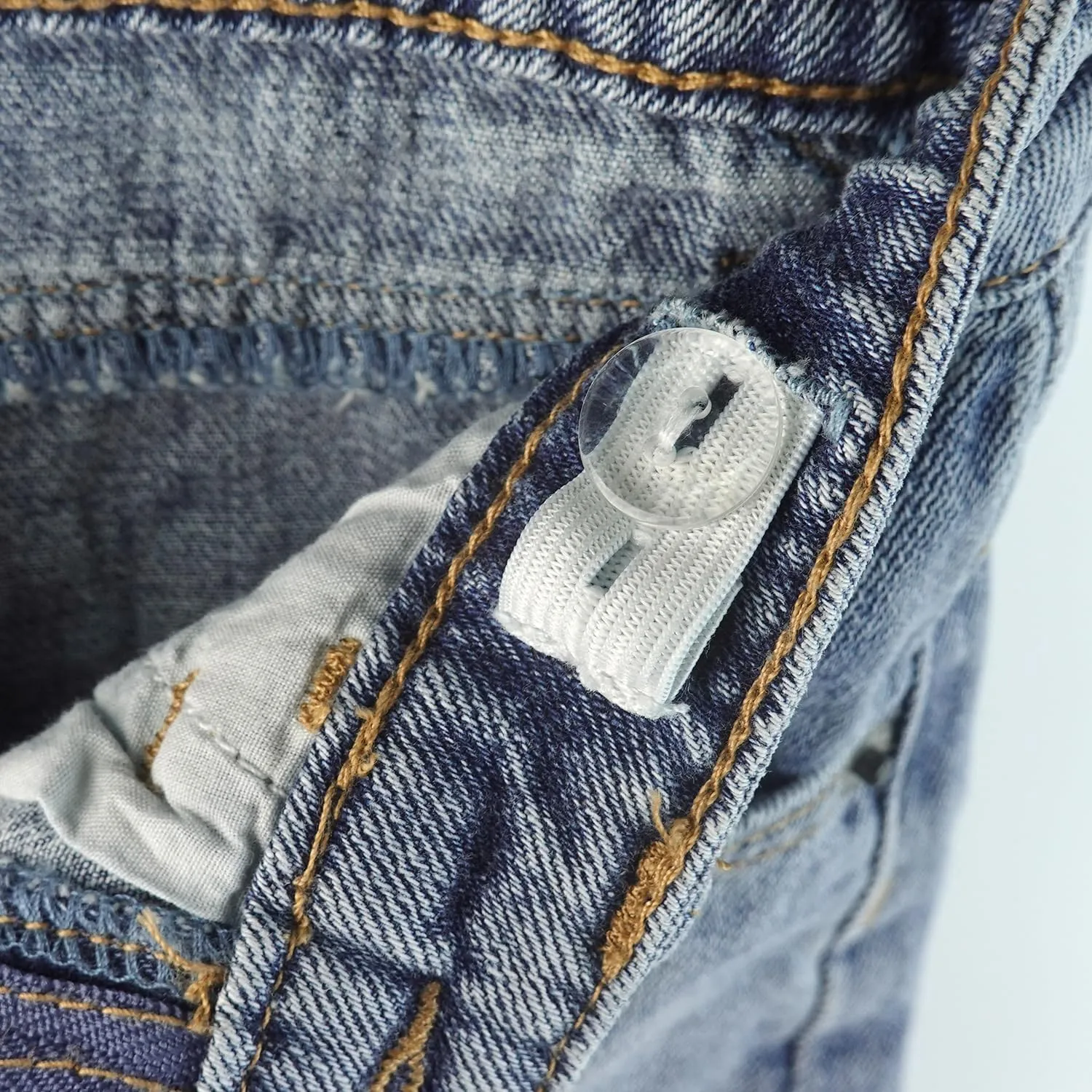 KIDSCOOL SPACE Baby Little Big Boys Denim Shorts,Elastic Waistband Inside Ripped Holes Jeans Summer Wear