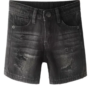 KIDSCOOL SPACE Baby Little Big Boys Denim Shorts,Elastic Waistband Inside Ripped Holes Jeans Summer Wear