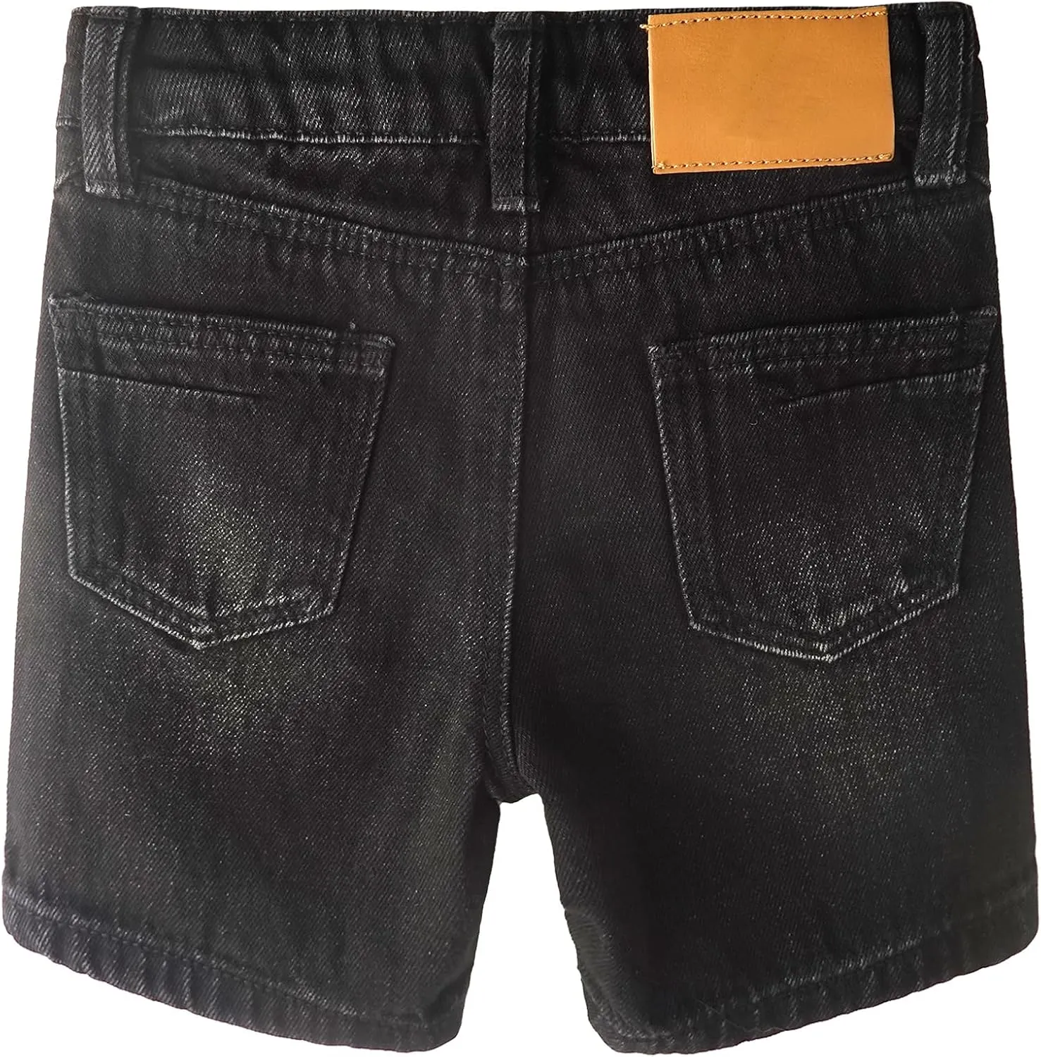 KIDSCOOL SPACE Baby Little Big Boys Denim Shorts,Elastic Waistband Inside Ripped Holes Jeans Summer Wear