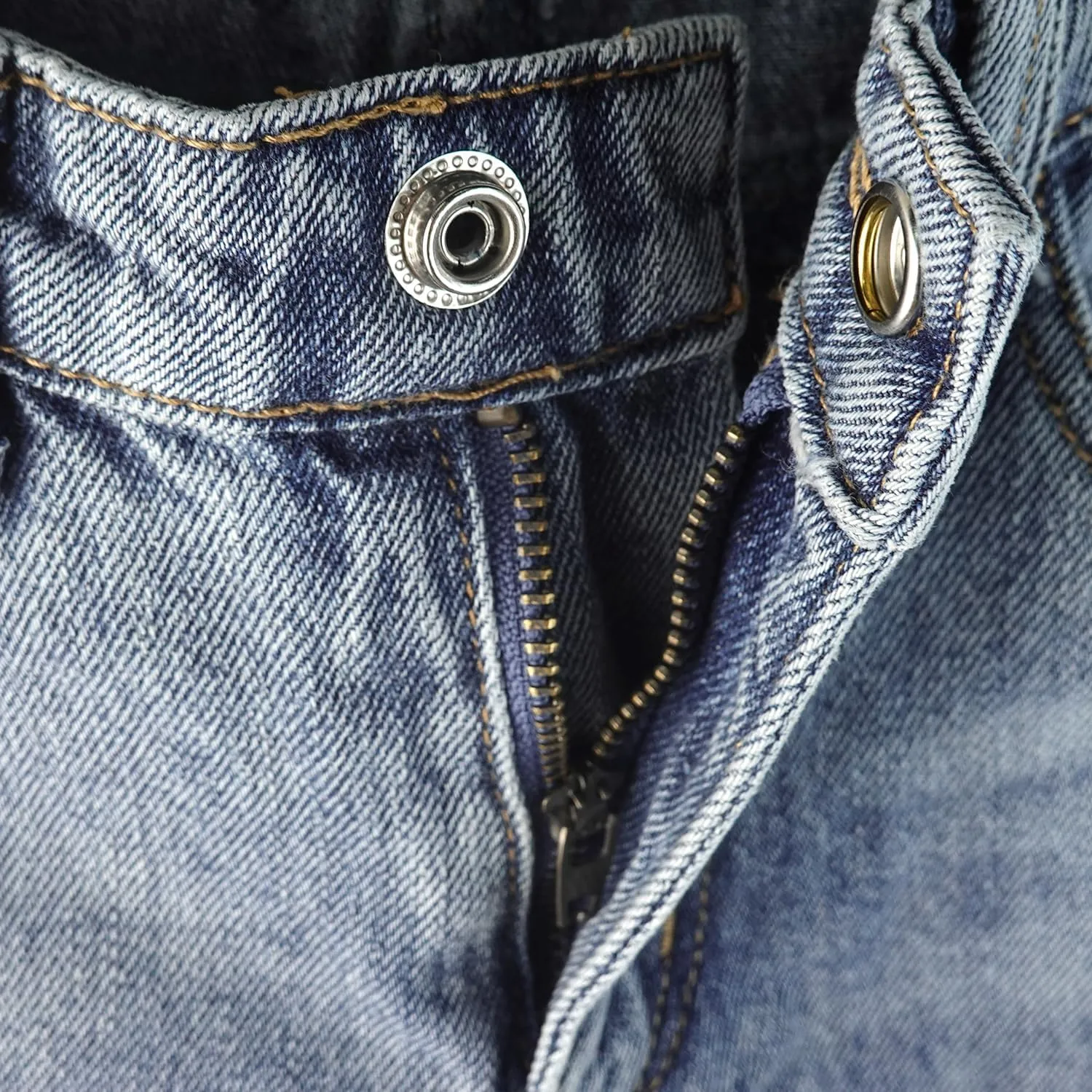 KIDSCOOL SPACE Baby Little Big Boys Denim Shorts,Elastic Waistband Inside Ripped Holes Jeans Summer Wear
