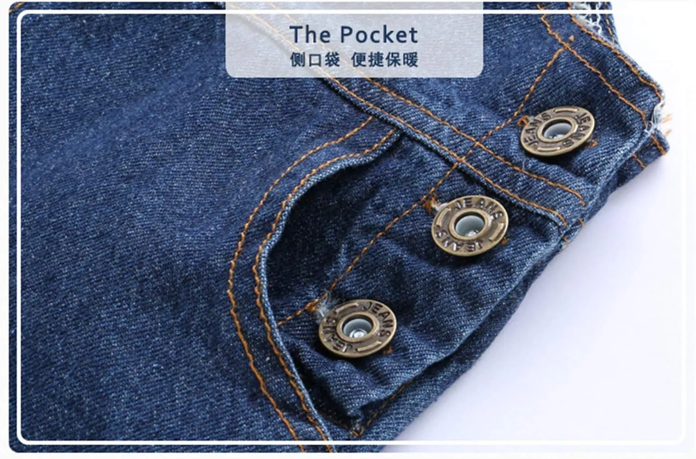 KIDSCOOL SPACE Baby Little Snap Leg/Crotch Mettal Buttons Reipped Denim Overalls