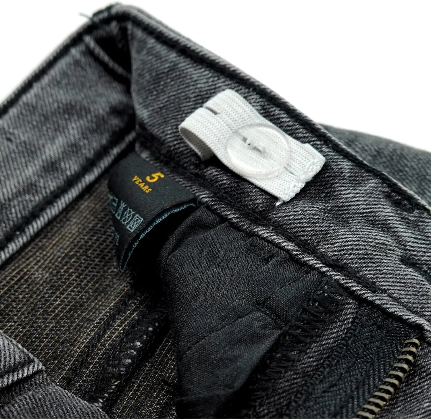 KIDSCOOL SPACE Boys Slim Fit Mid-Thigh Denim Shorts, Ripped Soft Elastic Band Inside Half Jean Pants