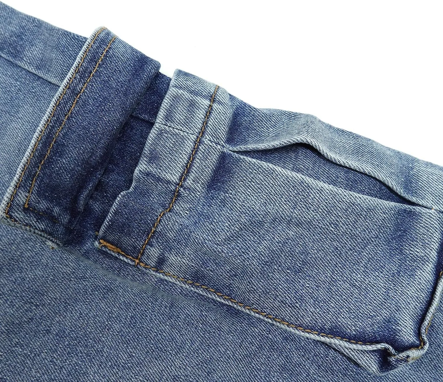 KIDSCOOL SPACE Girls' Cargo Jeans with Flap Pocket, Wide Leg and Split Hem Boyfriend Denim Pants