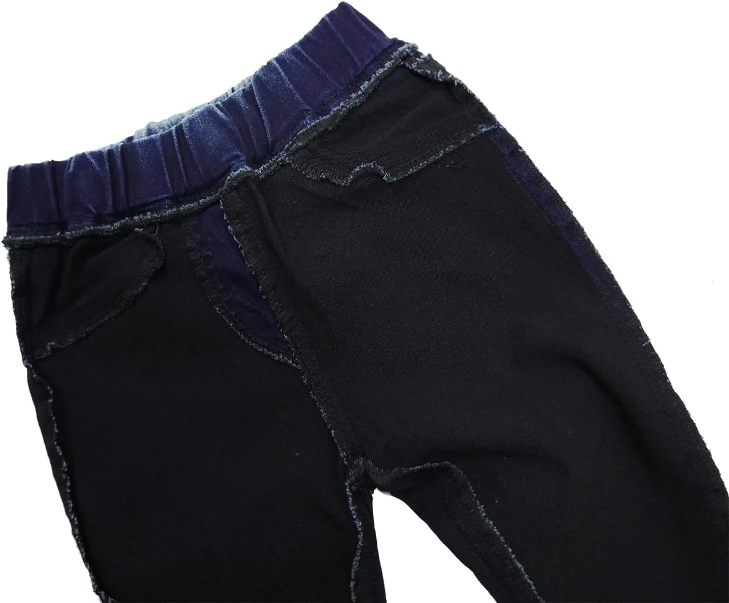 KIDSCOOL SPACE Girls Elastic Waist Slim Jeans,Ripped Fashion Simple Denim Pants