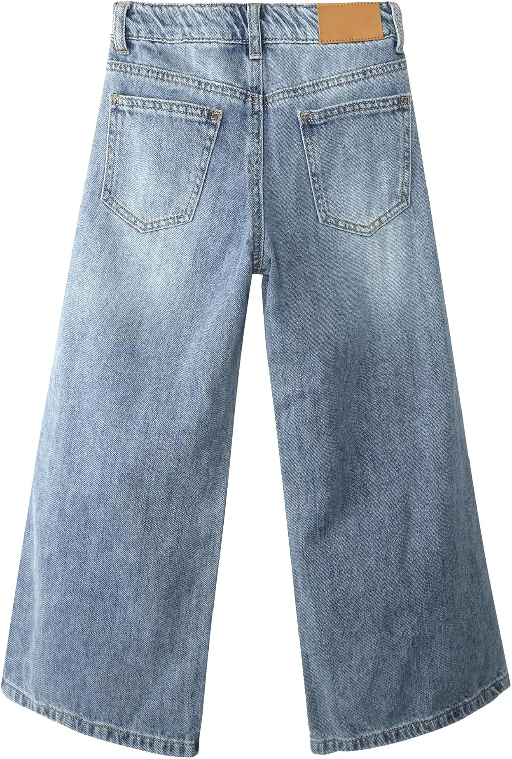 KIDSCOOL SPACE Girls Jeans, 12M-14T Wide-Leg Palazzo Denim Pants