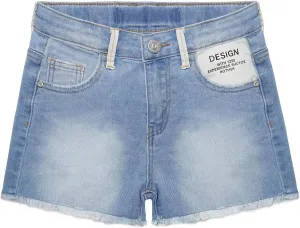 KIDSCOOL SPACE Girls Slim-fit Denim Shorts,Ripped Simple Design Summer Half Jeans Pants