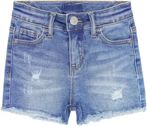 KIDSCOOL SPACE Girls Slim-fit Denim Shorts,Ripped Simple Design Summer Half Jeans Pants