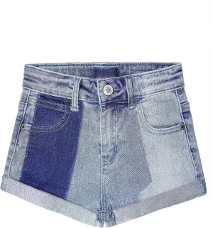 KIDSCOOL SPACE Girls Slim-fit Denim Shorts,Ripped Simple Design Summer Half Jeans Pants