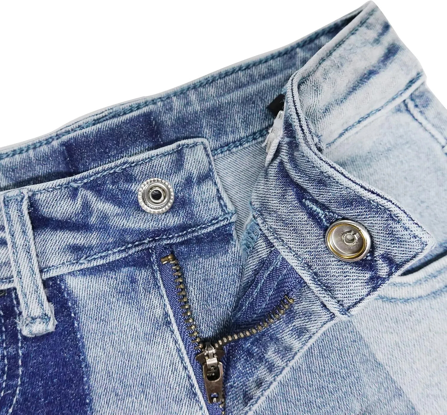 KIDSCOOL SPACE Girls Slim-fit Denim Shorts,Ripped Simple Design Summer Half Jeans Pants