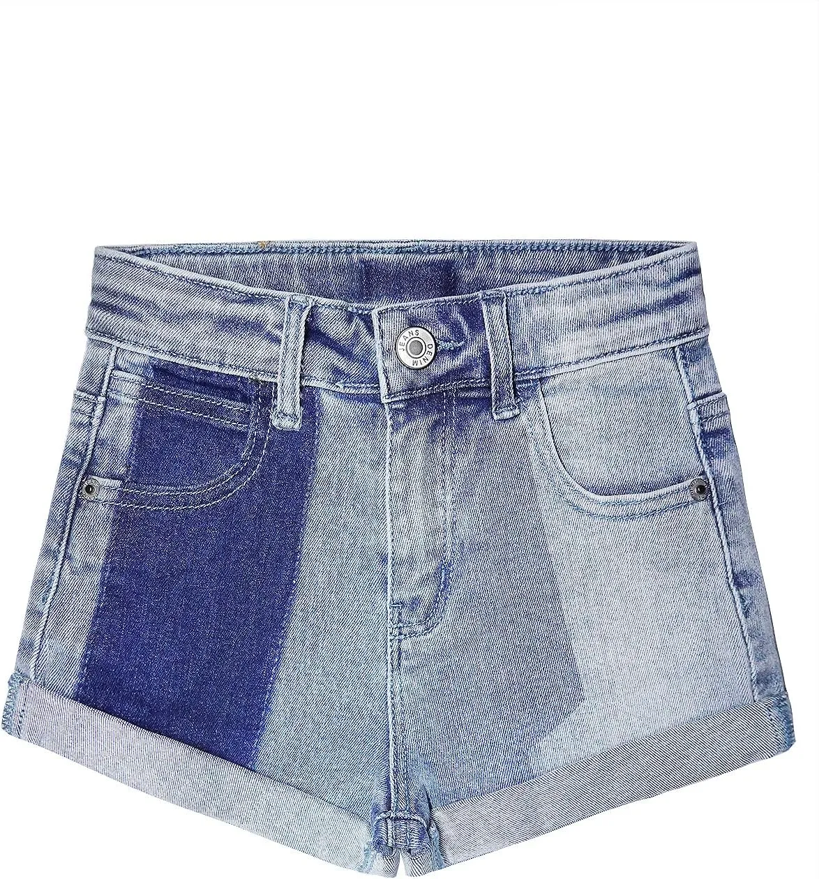 KIDSCOOL SPACE Girls Slim-fit Denim Shorts,Ripped Simple Design Summer Half Jeans Pants