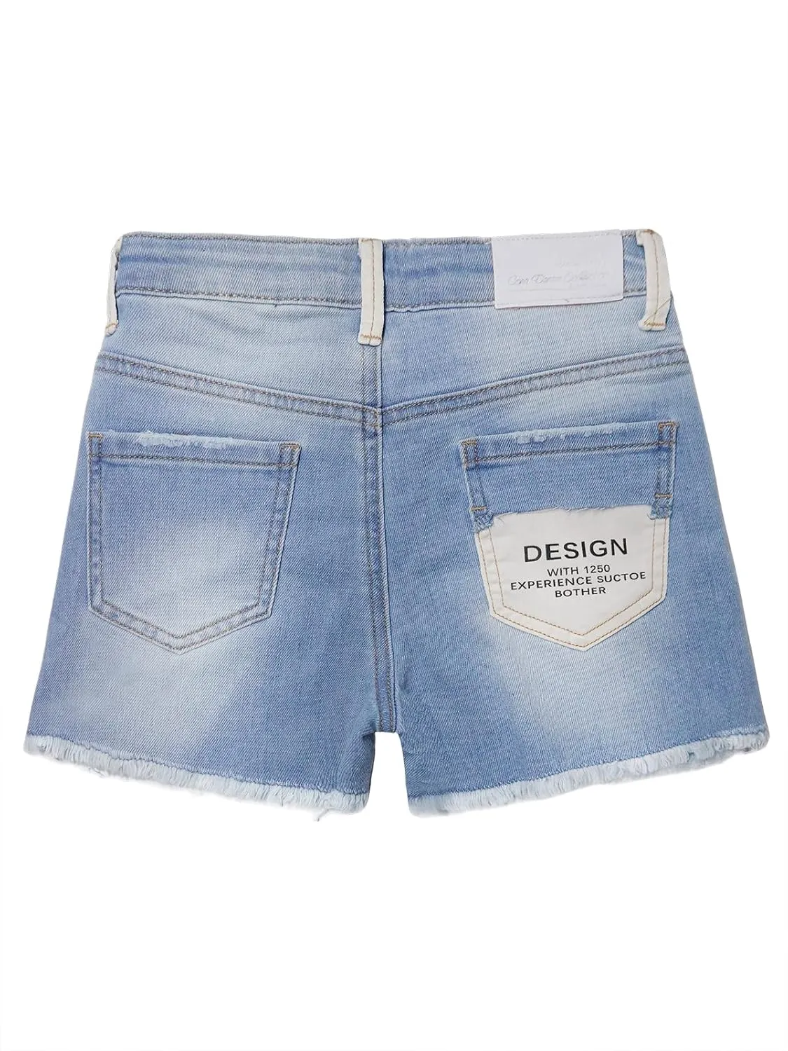 KIDSCOOL SPACE Girls Slim-fit Denim Shorts,Ripped Simple Design Summer Half Jeans Pants