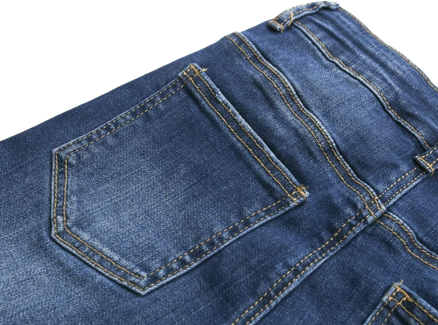 KIDSCOOL SPACE Girls Slim-fit Jeans, Ripped Holes Straight Denim Pants