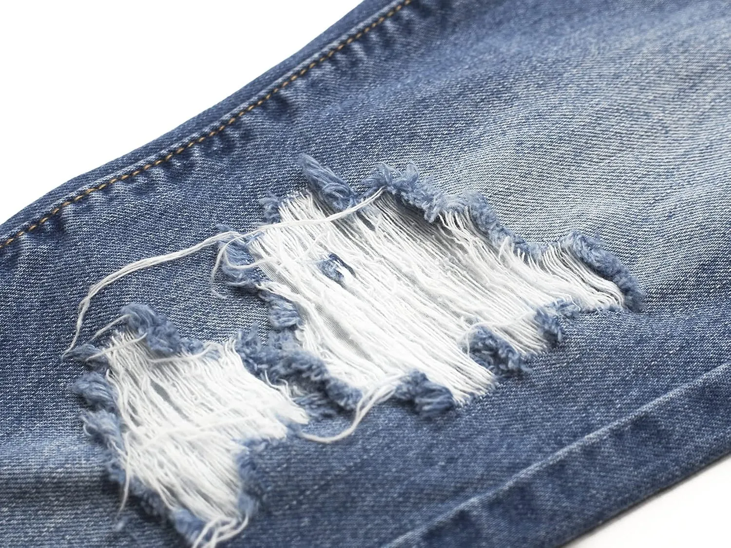 KIDSCOOL SPACE Girls Slim-fit Jeans, Ripped Holes Straight Denim Pants