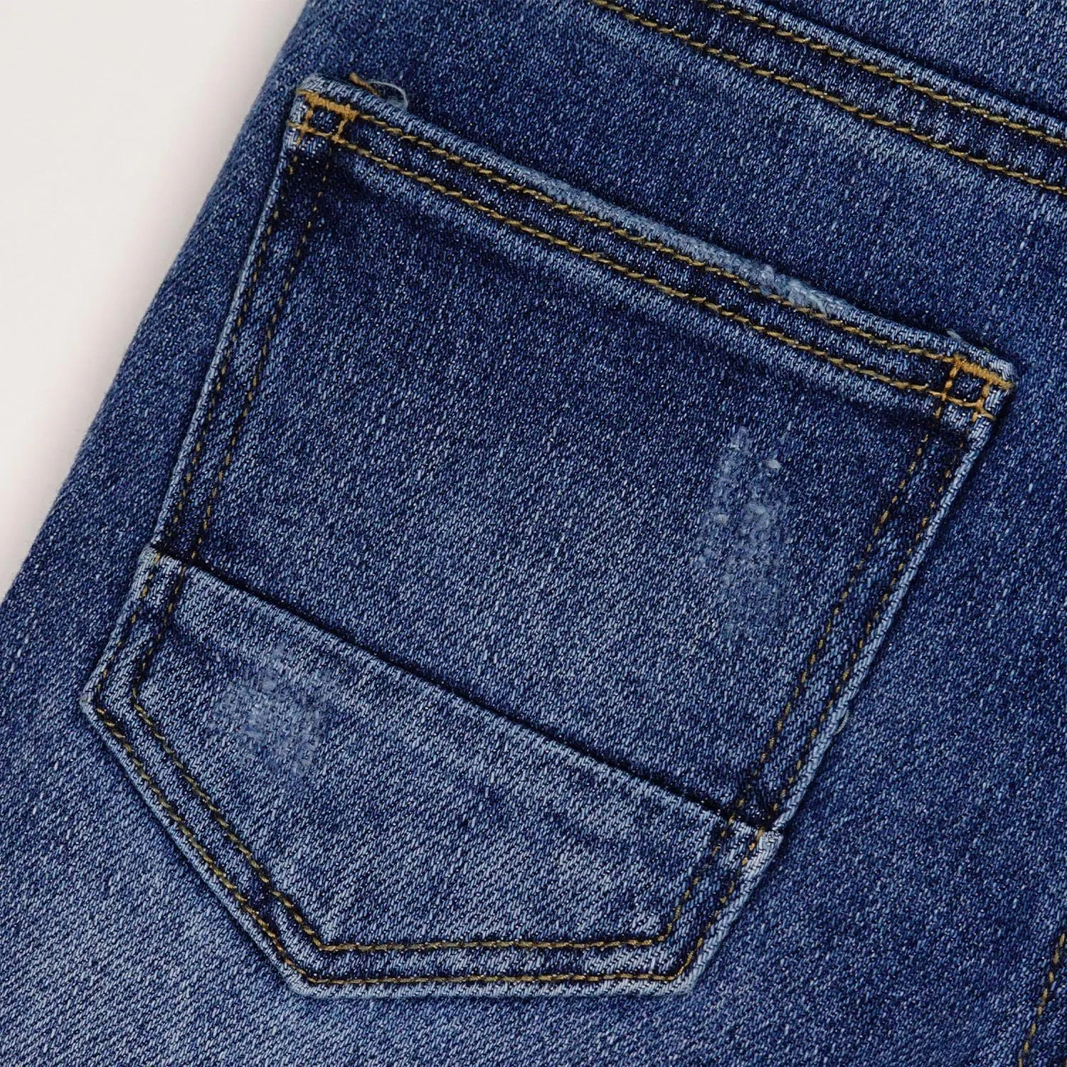 KIDSCOOL SPACE Girls Slim-fit Jeans, Ripped Holes Straight Denim Pants
