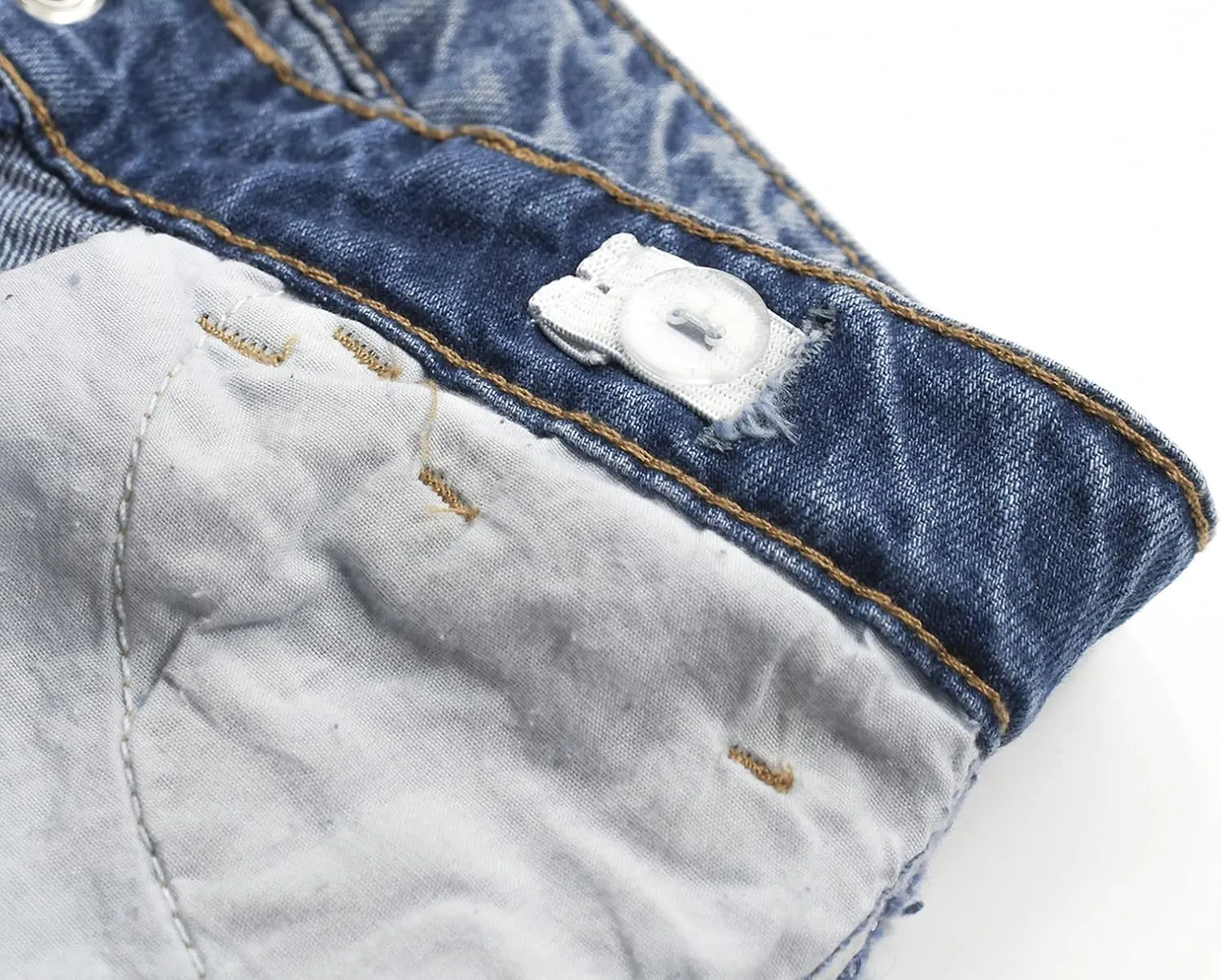 KIDSCOOL SPACE Girls Slim-fit Jeans, Ripped Holes Straight Denim Pants