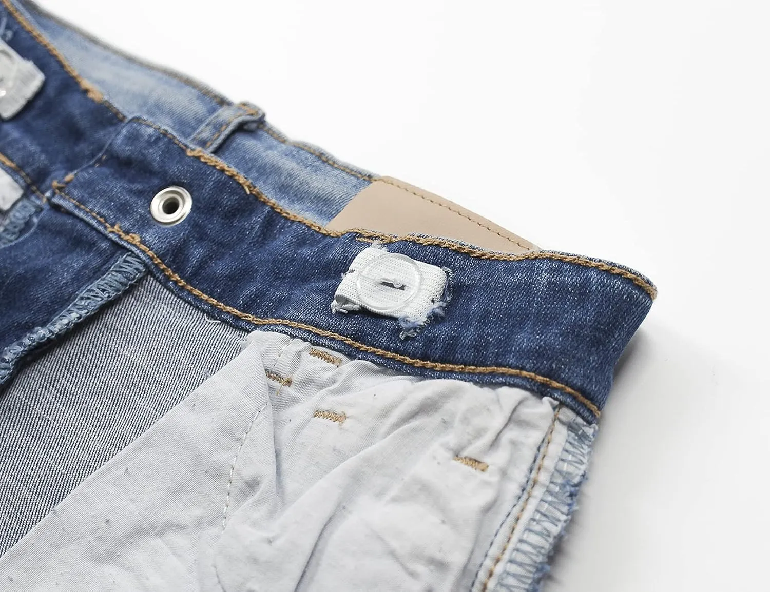 KIDSCOOL SPACE Girls Slim-fit Jeans, Ripped Holes Straight Denim Pants