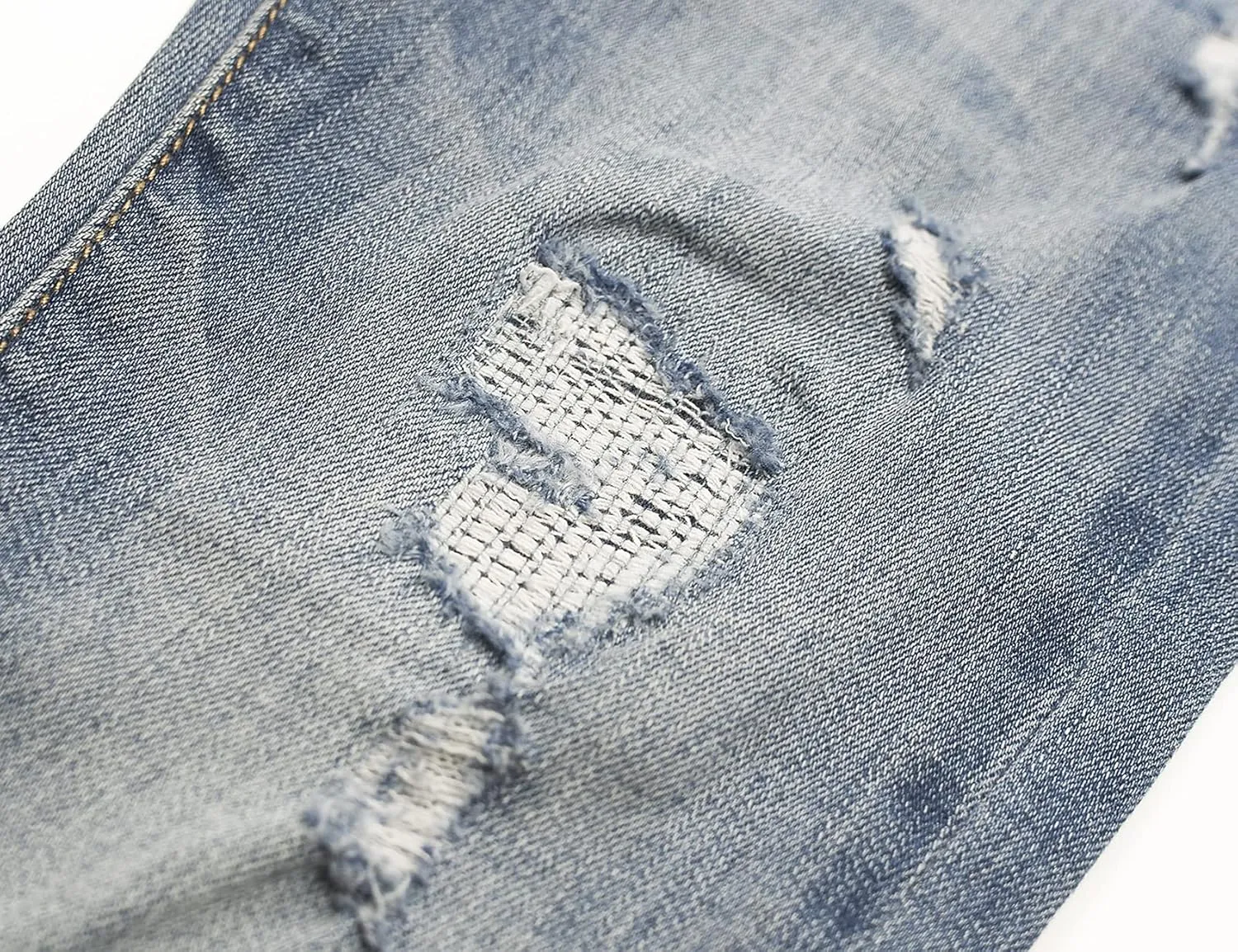 KIDSCOOL SPACE Girls Slim-fit Jeans, Ripped Holes Straight Denim Pants