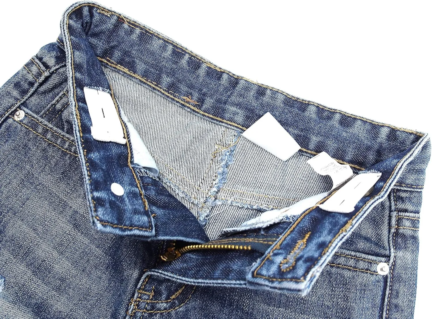 KIDSCOOL SPACE Girls Slim-fit Jeans, Ripped Holes Straight Denim Pants