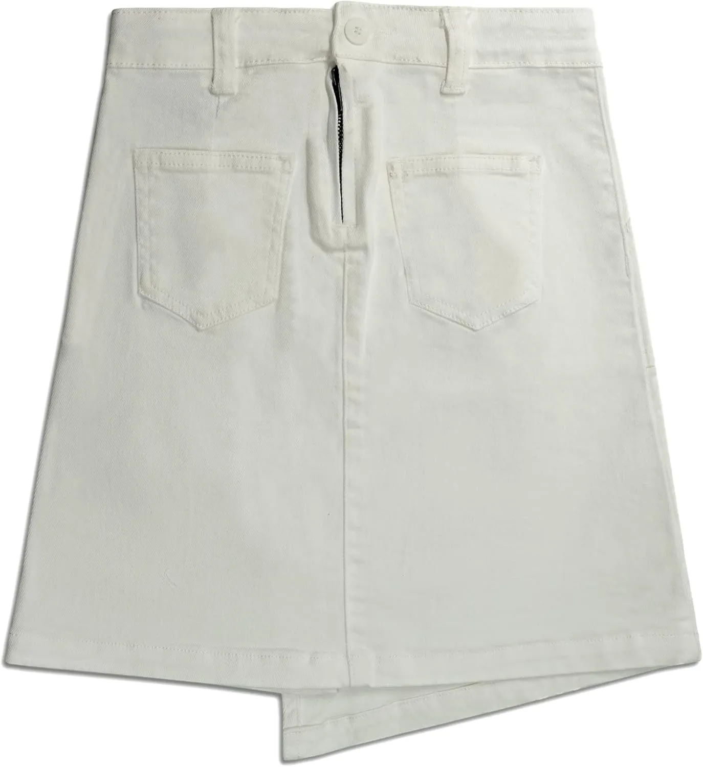 KIDSCOOL SPACE Girls Summer Skirt,Elastic Band Inside Soft Strechy Cotton Denim Girl Dress Shorts