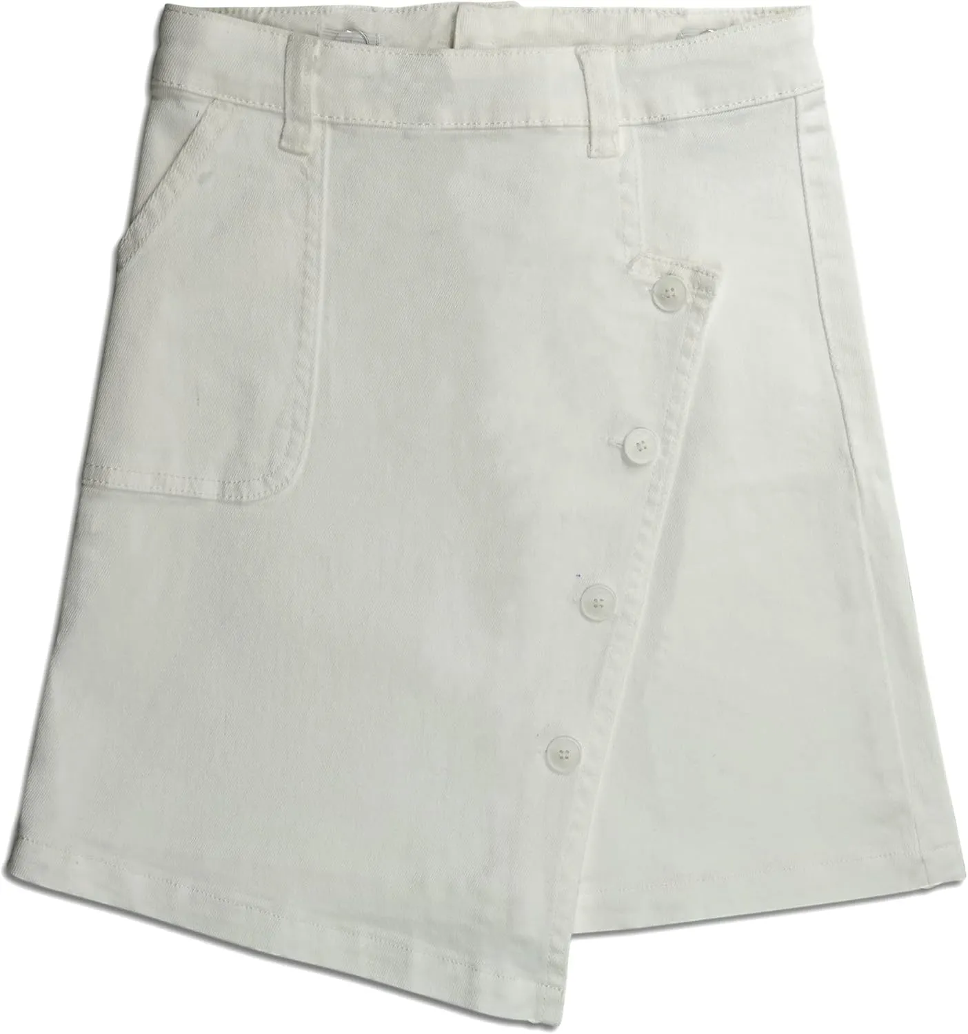 KIDSCOOL SPACE Girls Summer Skirt,Elastic Band Inside Soft Strechy Cotton Denim Girl Dress Shorts