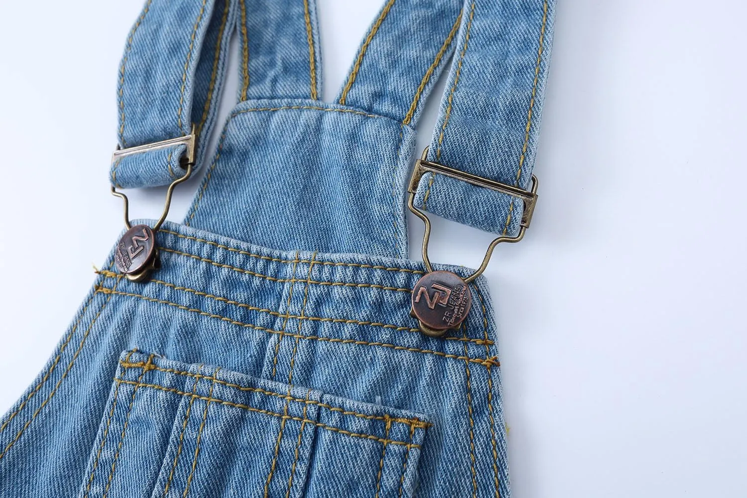 KIDSCOOL SPACE Little Girl Boy Jean Overalls,Toddler Ripped Denim Overall Pants