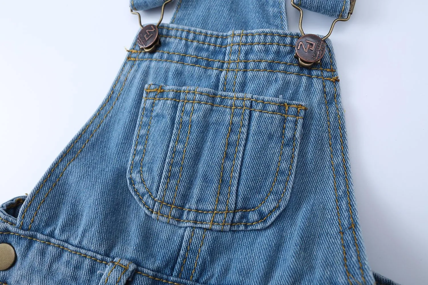 KIDSCOOL SPACE Little Girl Boy Jean Overalls,Toddler Ripped Denim Overall Pants
