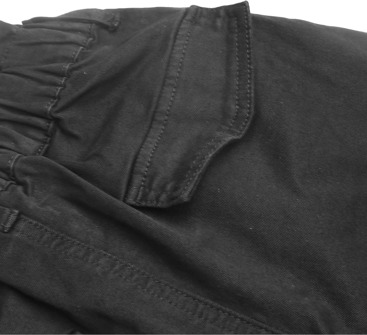 KIDSCOOL SPACE Toddler & Big Child Wide-Leg Cargo Jeans, 18M-14T Ribbed Waist Denim Pants
