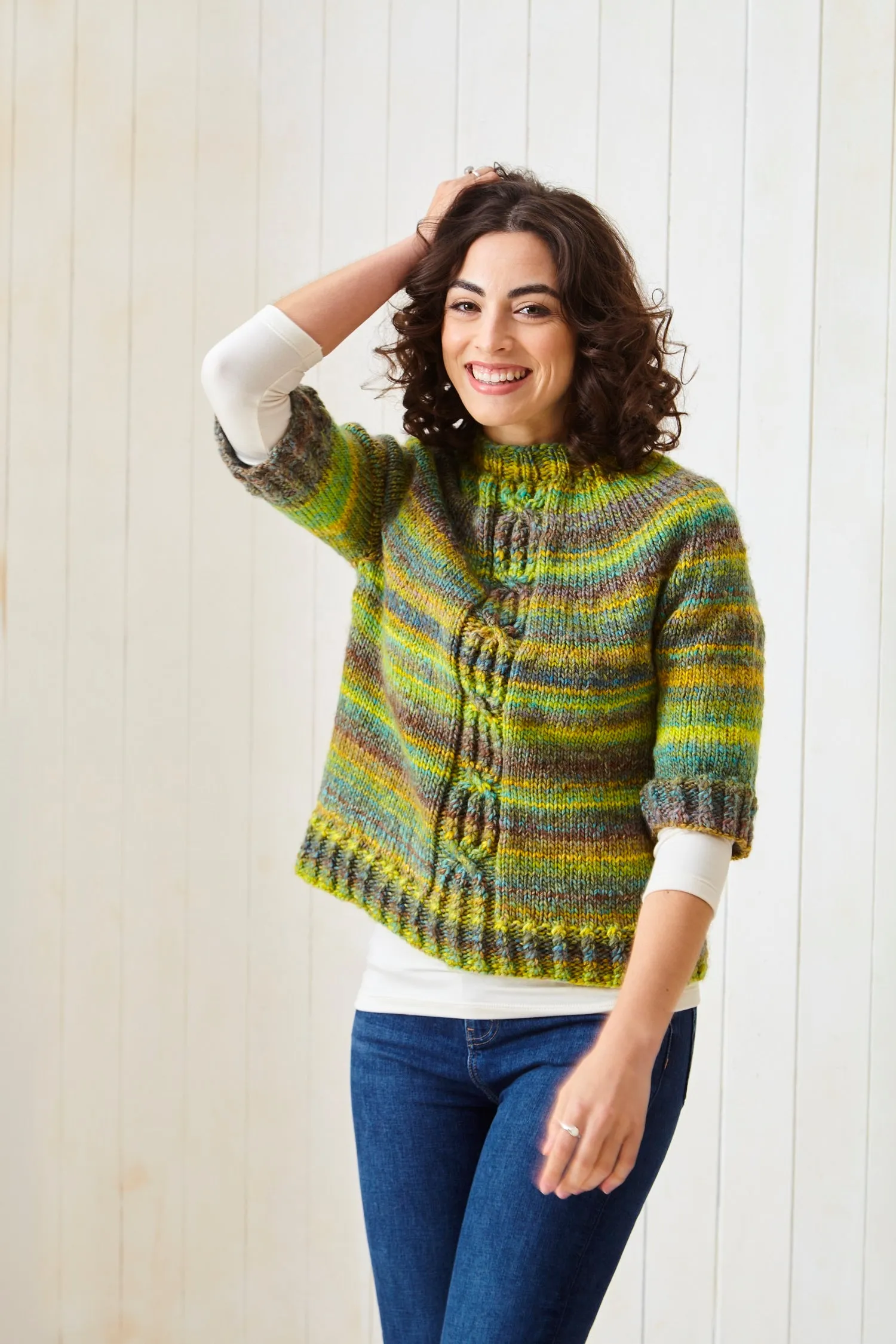 King Cole 6248 Knitting Pattern Womens Chunky Sweaters Knit in the Round