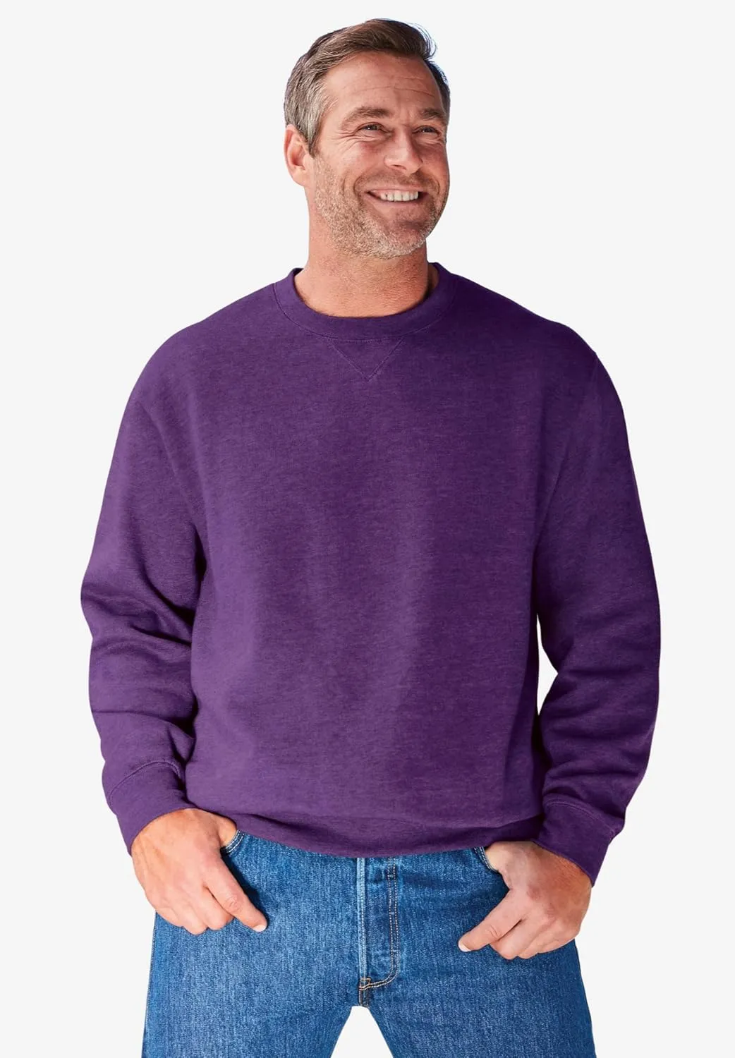 KingSize Men's Big & Tall Fleece Crewneck Sweatshirt