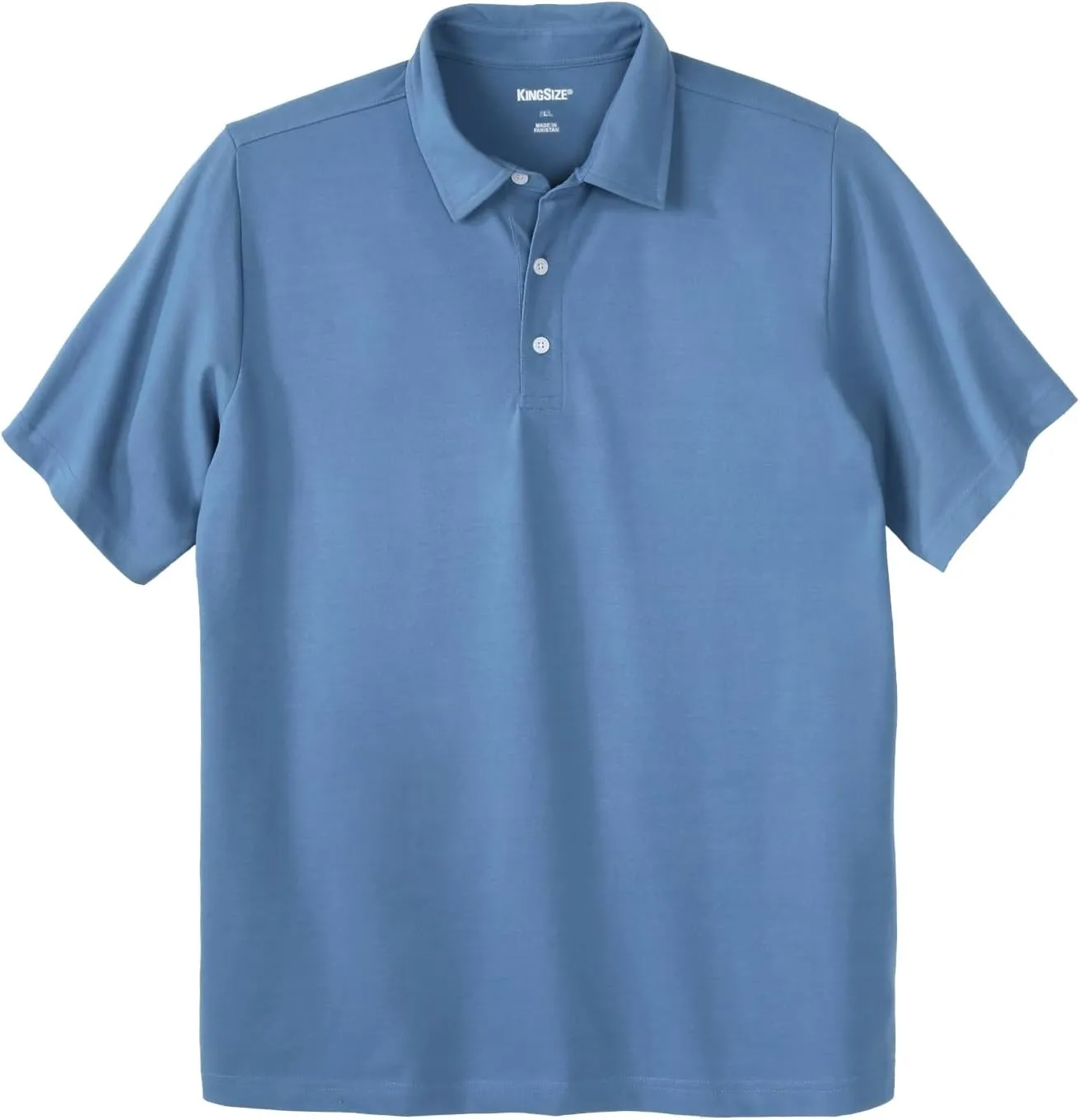 KingSize Men's Big & Tall Lightweight Stretch Mesh Pique Polo