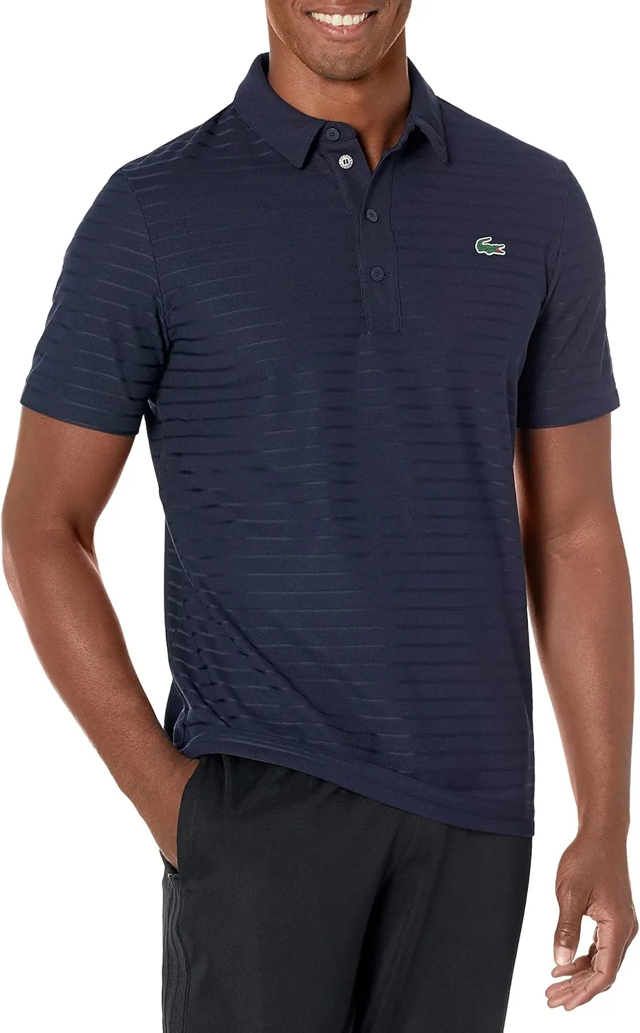 Lacoste Mens Sport Short Sleeve Jacquard Techincal Polo Shirt