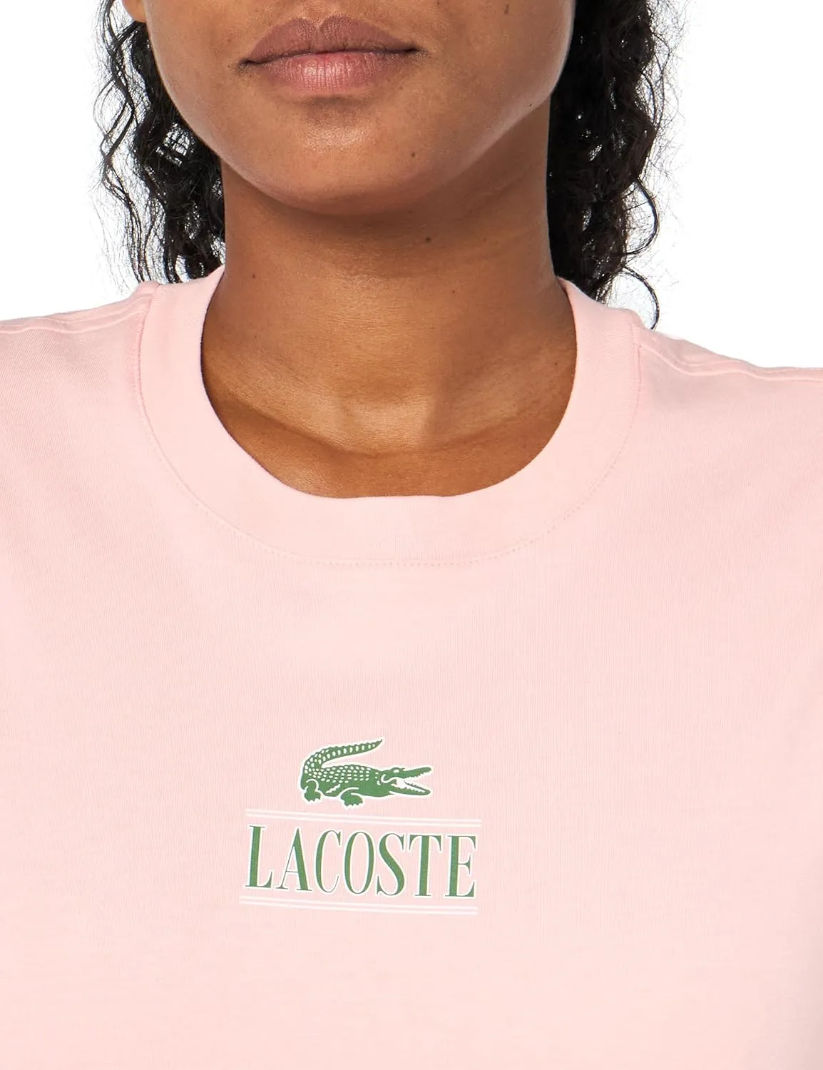 Lacoste Unisex adult Regular Fit Short Sleeve Crew Neck Tee Shirt W Small Croc and Lacoste Graphic on the Front of the Chest