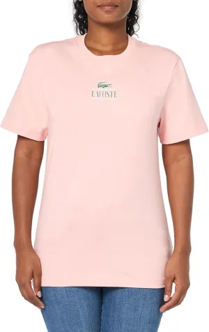 Lacoste Unisex adult Regular Fit Short Sleeve Crew Neck Tee Shirt W Small Croc and Lacoste Graphic on the Front of the Chest