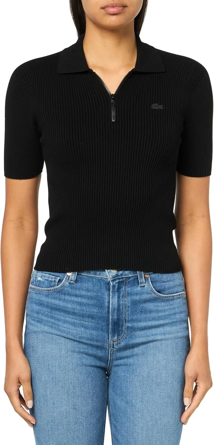 Lacoste Women's Zipped Knit Polo Shirt