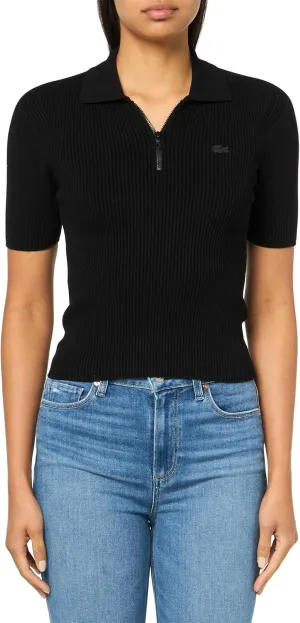 Lacoste Women's Zipped Knit Polo Shirt