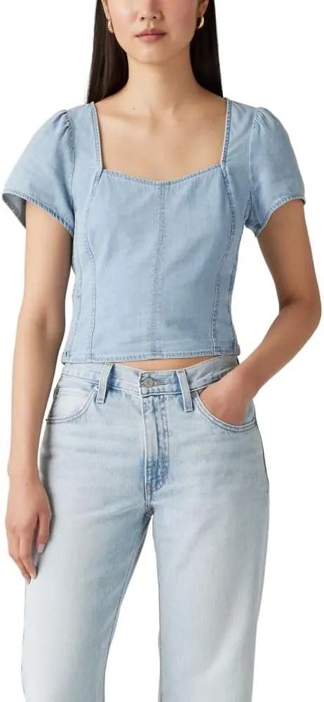 Levi's Women's Ophelia Short Sleeve Denim Corset