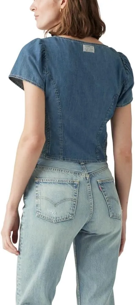 Levi's Women's Ophelia Short Sleeve Denim Corset