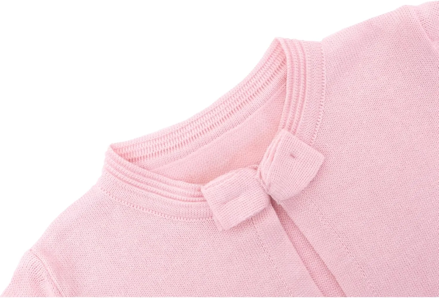 Lilax Little Girls' Knit Long Sleeve Bowknot Closure Bolero Cardigan