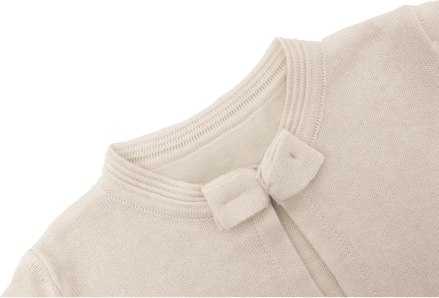 Lilax Little Girls' Knit Long Sleeve Bowknot Closure Bolero Cardigan