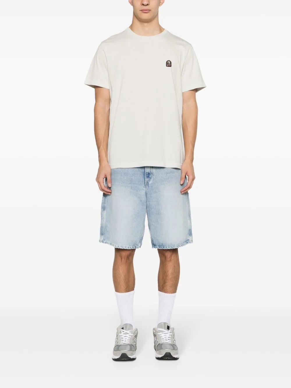 logo-patch cotton T-shirt